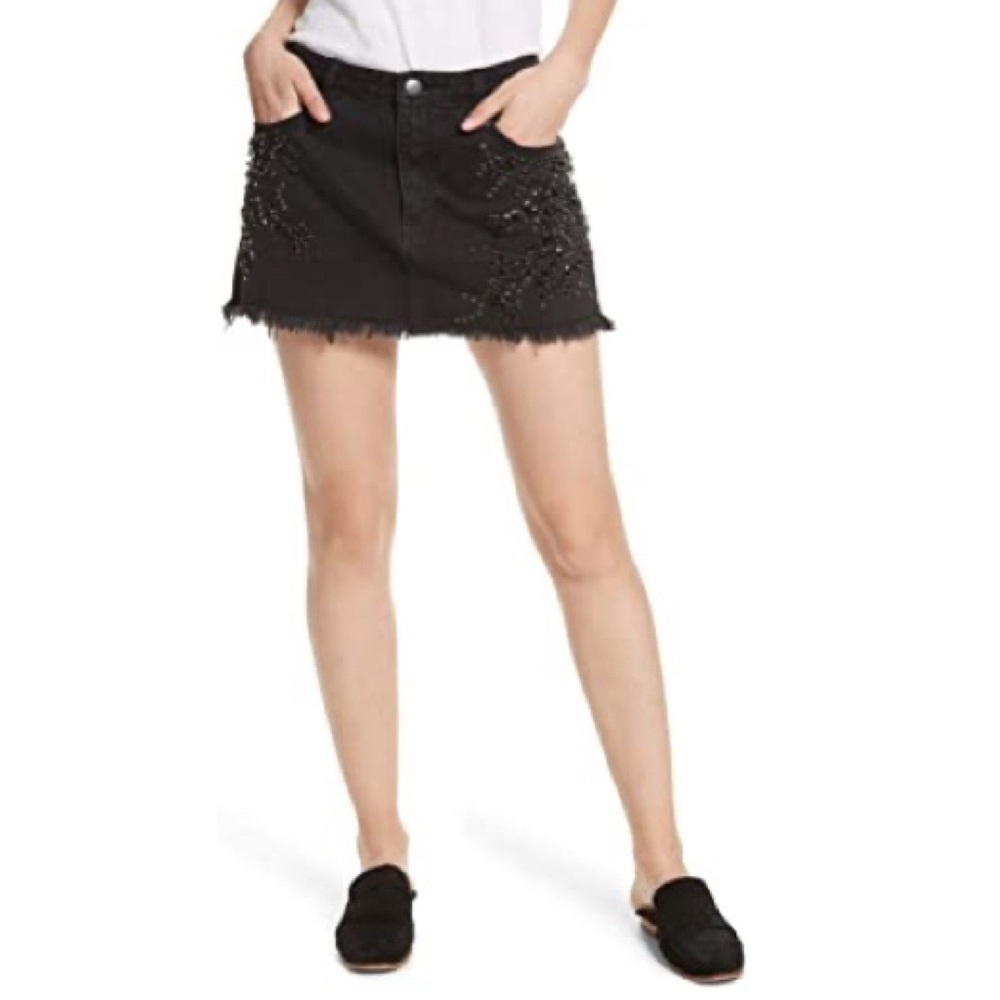 Free People‎ Shine Bright Shine Far beaded skirt 4 OB711880